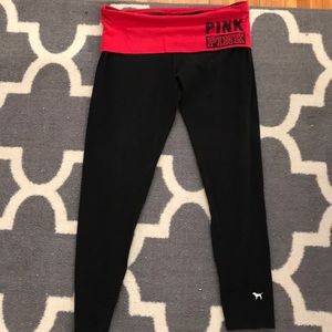 PINK fold over waist leggings